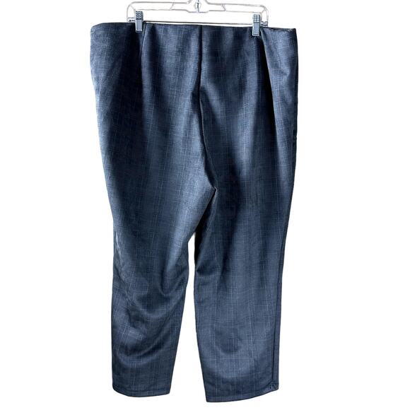 Tahari NWT Faux Leather Plaid Tummy Control Women's Size 3x Careerwear Pants - Picture 2 of 15